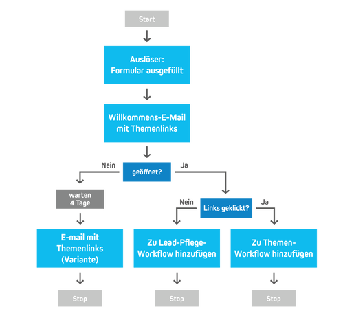 Willkommens Workflow fuer Abonnenten