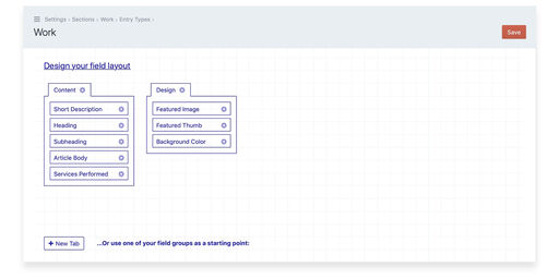 Craftcms edit field layout